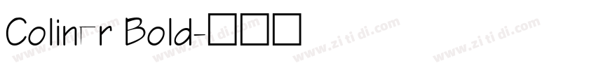 Coliner Bold字体转换